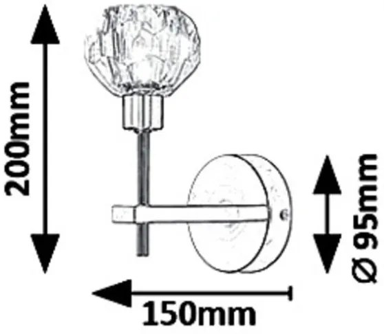 Rabalux 5394 - Applique KASSIA 1xG9/5W/230V
