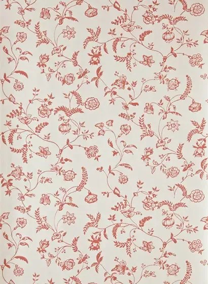Farrow & Ball Carta da parati Uppark - White Tie/ Red