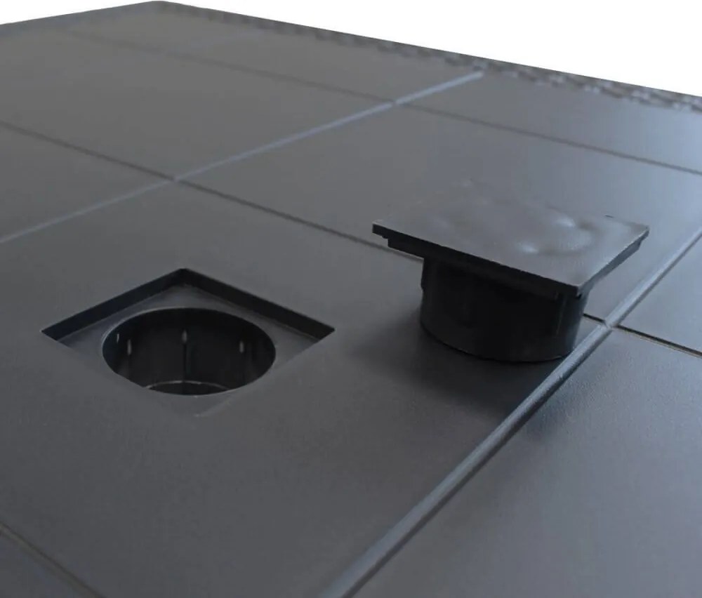 CALIGOLA - tavolo da giardino in wicker quadrato