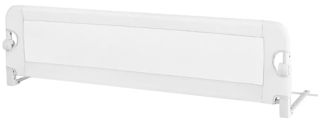 Costway Sponda per letto per bambini con design pieghevole cinghie, Sponda di sicurezza a molle per letto 3 Colori