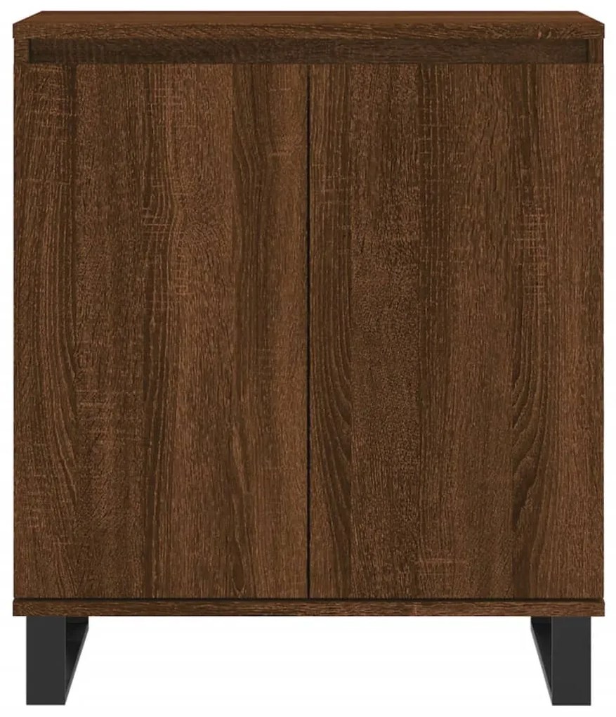 Credenza rovere marrone 60x35x70 cm in legno multistrato