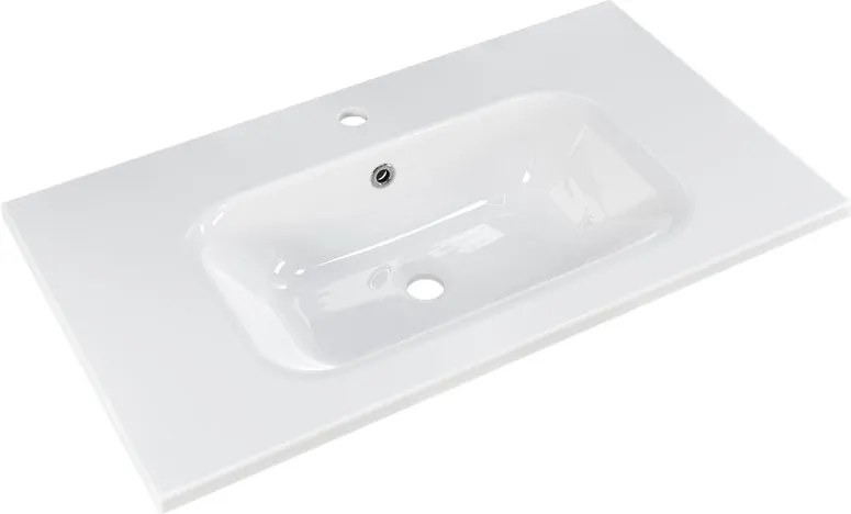 Lavabo da incasso rettangolare in marmo bianco H 2 cm