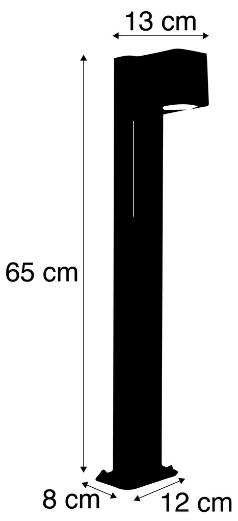 Lampada da terra smart da esterno marrone ruggine 65 cm IP44 incl. WiFi GU10 - Baleno