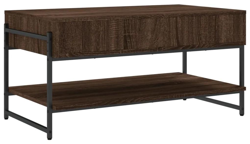 Tavolino da Salotto Rovere Marrone 90x50x45cm Legno Multistrato