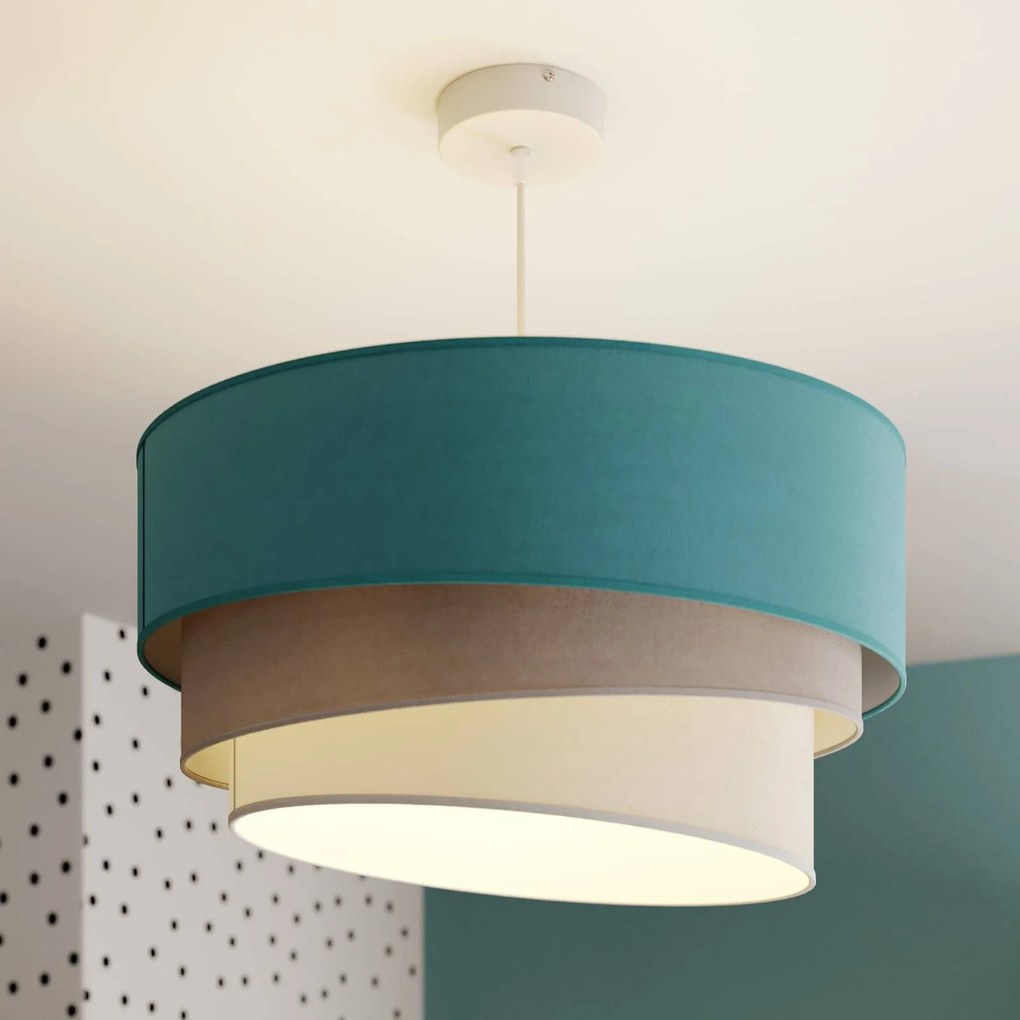 Duolla Lampada a sospensione Pastell Trio turchese/grigio/grigio chiaro