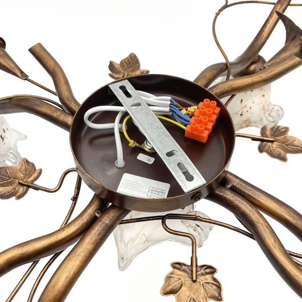 Plafoniera a soffitto ROZETA 5xE14/40W/230V finitura bronzata