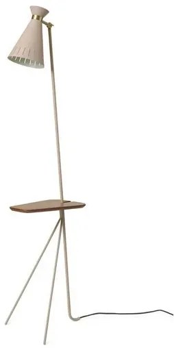 Cone Piantana w/Tavolo Pure Cashmere/Teak - Warm Nordic