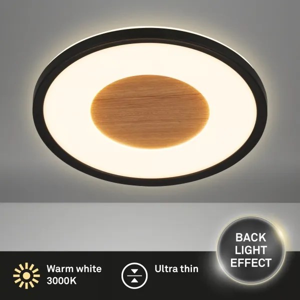Brilo - Plafoniera LED SUFIT WOOD LED/18W/230V 3000K Ø 29 cm