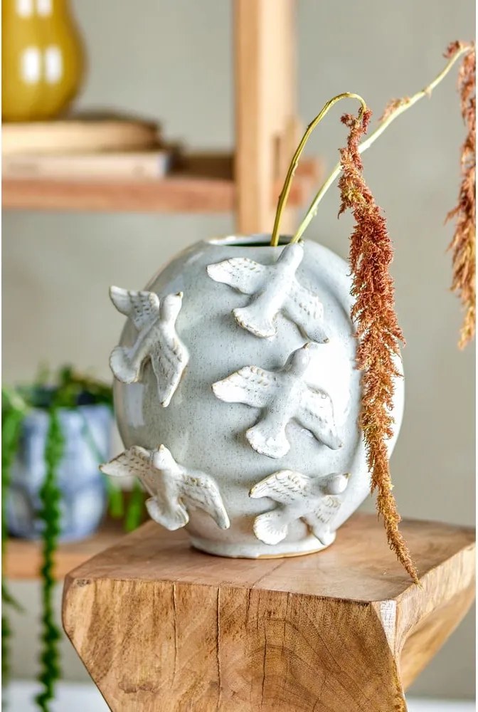 Vaso in gres crema (altezza 25 cm) Abira - Bloomingville