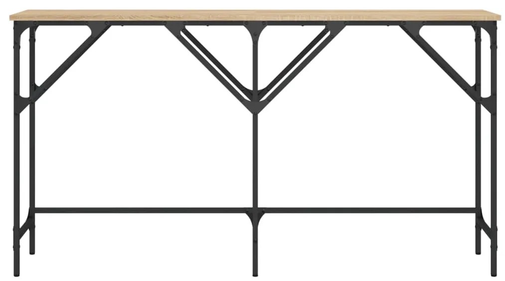 Tavolo consolle rovere sonoma 140x29x75 cm in legno multistrato