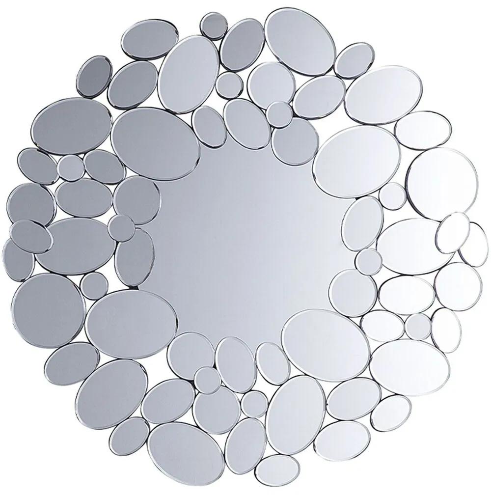Specchio da parete in argento ø70 cm LIMOGES Beliani