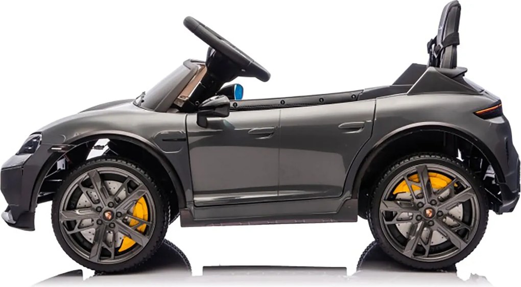 Macchina Elettrica per Bambini Porsche Taycan Turbo S 12V con Telecomando Bluetooth Luci LED e Tappetini Nero...