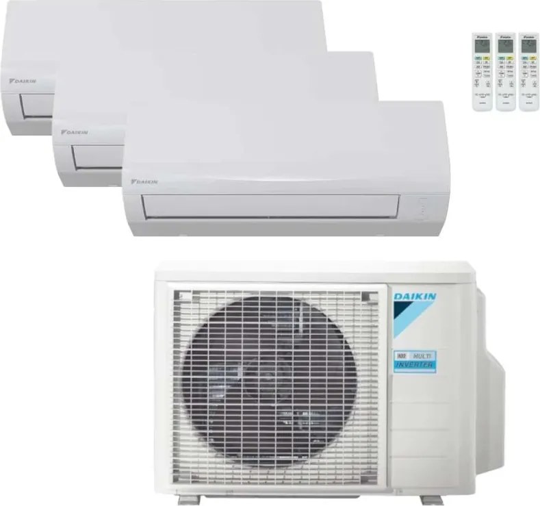 Climatizzatore Trial Split Reversibile Daikin Sensira A++ 12000-12000-12000 BTU Inverter Wi-Fi (3MXF68A + CTXF35Cx3)