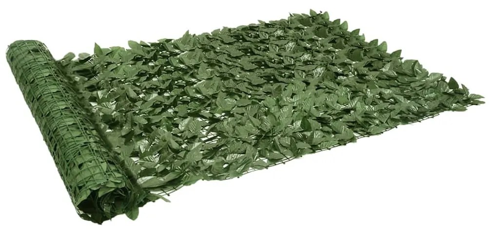 Paravento Da Balcone Con Foglie Verde Scuro 200x150 Cm /