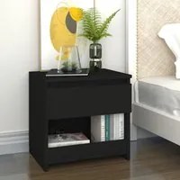 Comodino Nero 40x30x39 cm in Truciolato cod mxl 31245