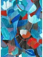 Jannelli & Volpi Wandbild Siwa - Blue Red Panel 1