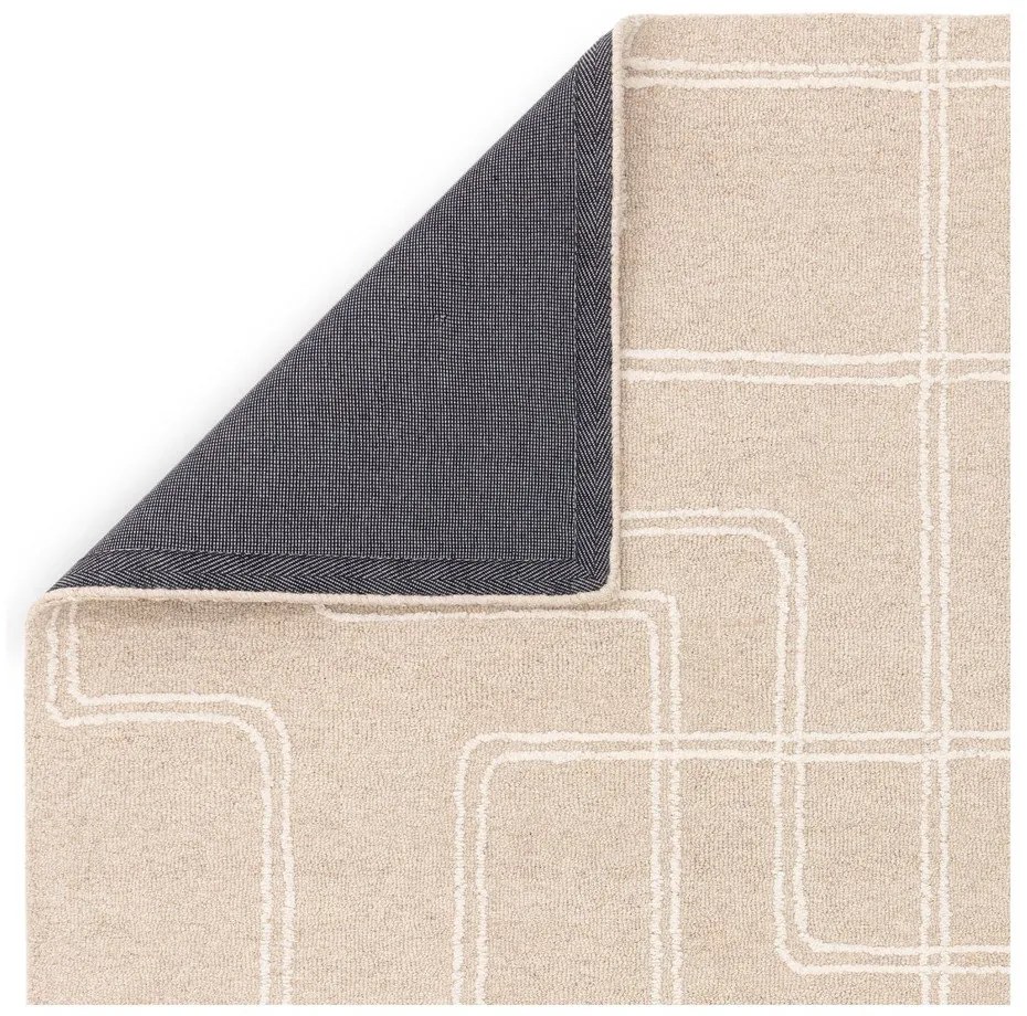 Tappeto in lana beige tessuto a mano 200x300 cm Ada - Asiatic Carpets