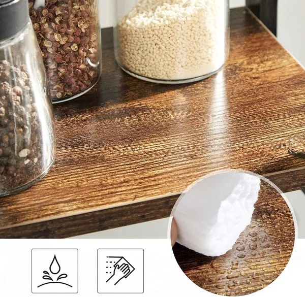 Mensola portaoggetti MARGE marrone/nero