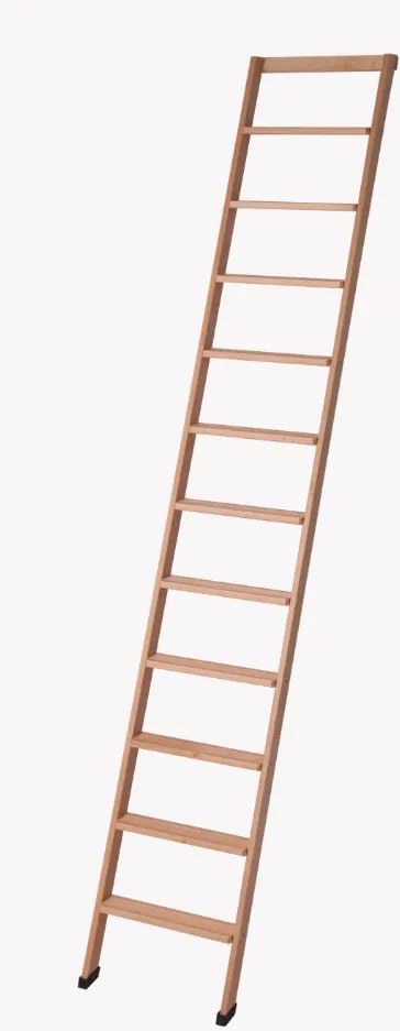 Scala Appoggio in Legno 11 Gradini H275 cm Naturale...