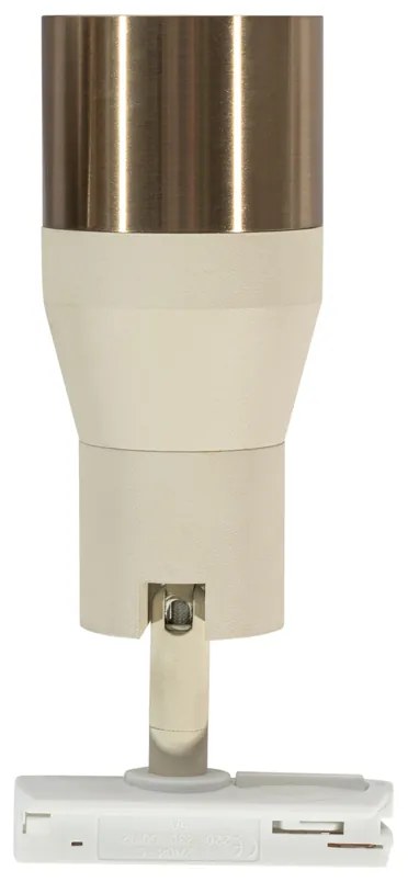 Faretto moderno beige con oro per sistema a binario monofase GU10 50mm - Iconic Kohua