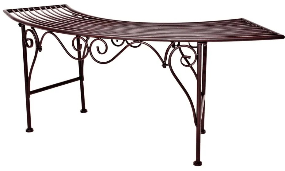 Panchina da giardino in metallo nero e marrone Fuego - Garden Pleasure