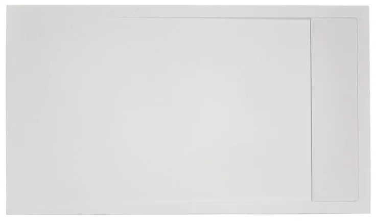 Piatto doccia SENSEA in resina Neo bianco L 80 x L 120 x H 3 cm opaco effetto pietra