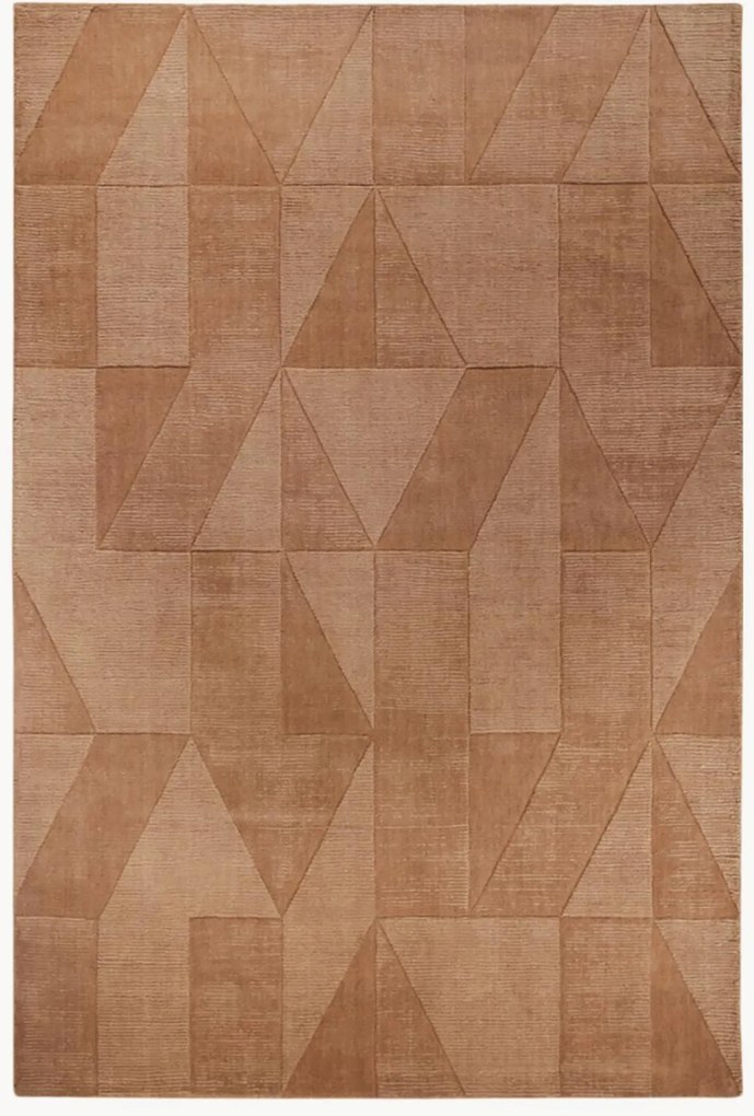 Tappeto in lana con motivo in rilievo Ursule