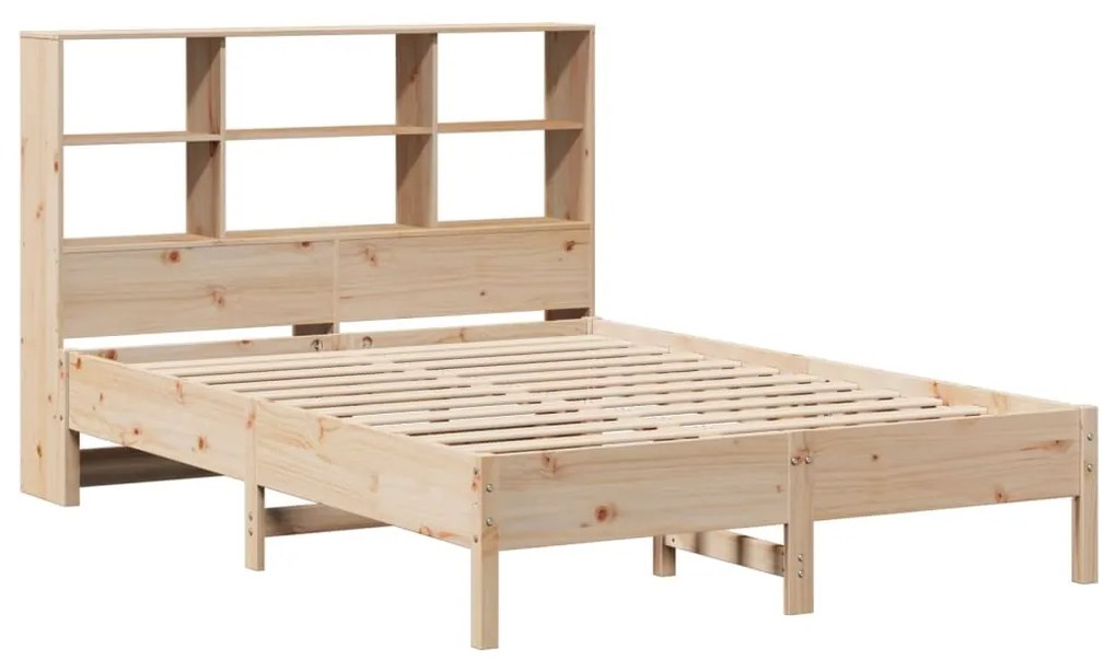 Letto libreria senza materasso 140x200 cm in legno di pino