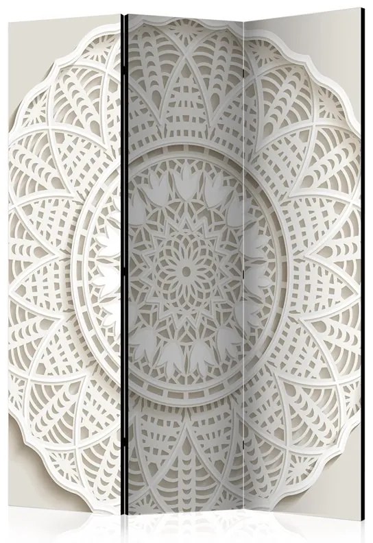 Paravento  Mandala 3D [Room Dividers]  Colore Bianco, Dimensioni e Misure 135x172