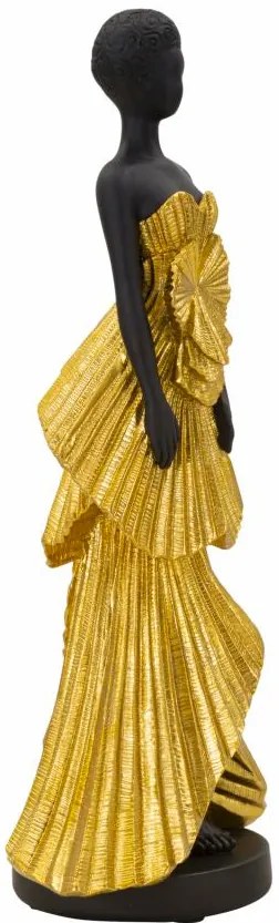 Statuetta Elegante Donnina in Oro 14,5x10x33 cm
