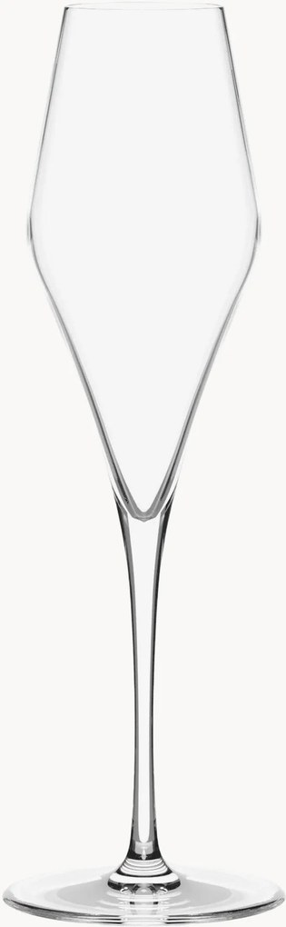 Set di 6 flute da champagne in vetro soffiato Q1