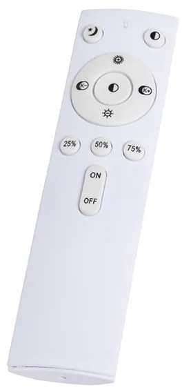 Plafoniera bianca 33 cm con LED e dimmer con telecomando - Iene