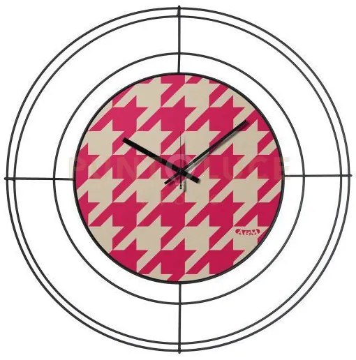 Orologio nudo piccolo pied de poule magenta nero ,pied de poule mag...