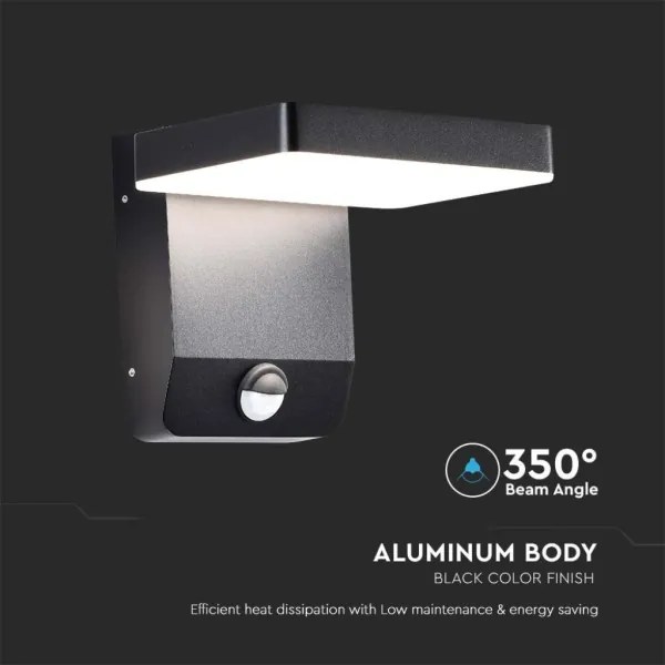 LED Applique da esterno con sensore LED/17W/230V 4000K nero