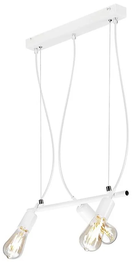 Lampadario su corda TARO 3xE27/60W/230V bianco