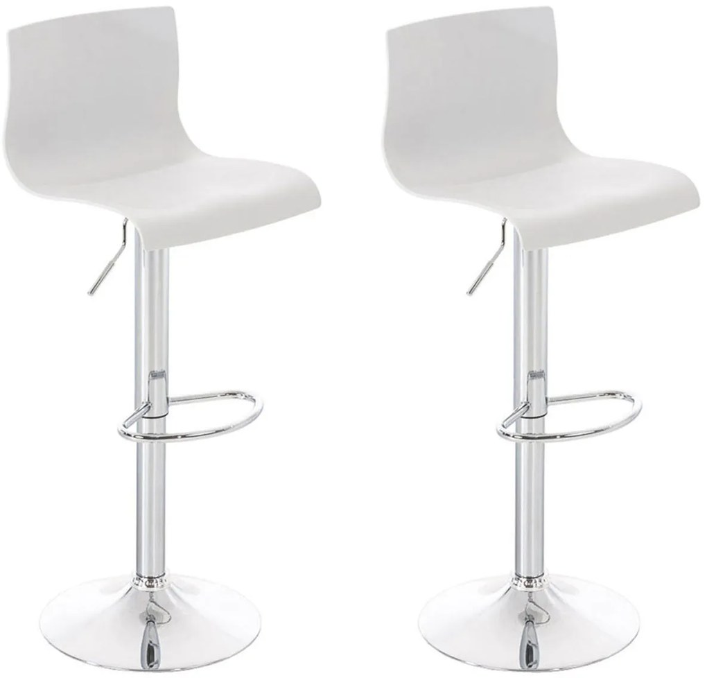 Set Di 2 Barhocker Hoover İn Plastica: Eleganza E Comfort Per İl Tuo Locale / Weiß