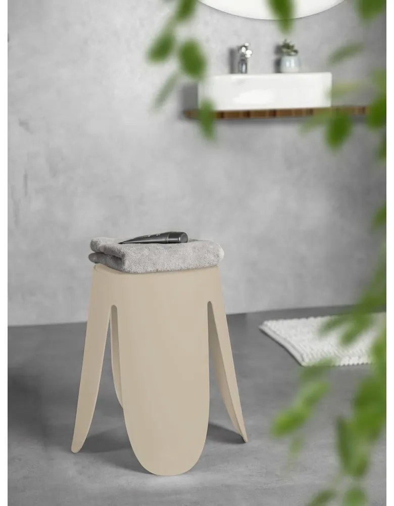 Sgabello beige in plastica impilabile Comiso – Wenko