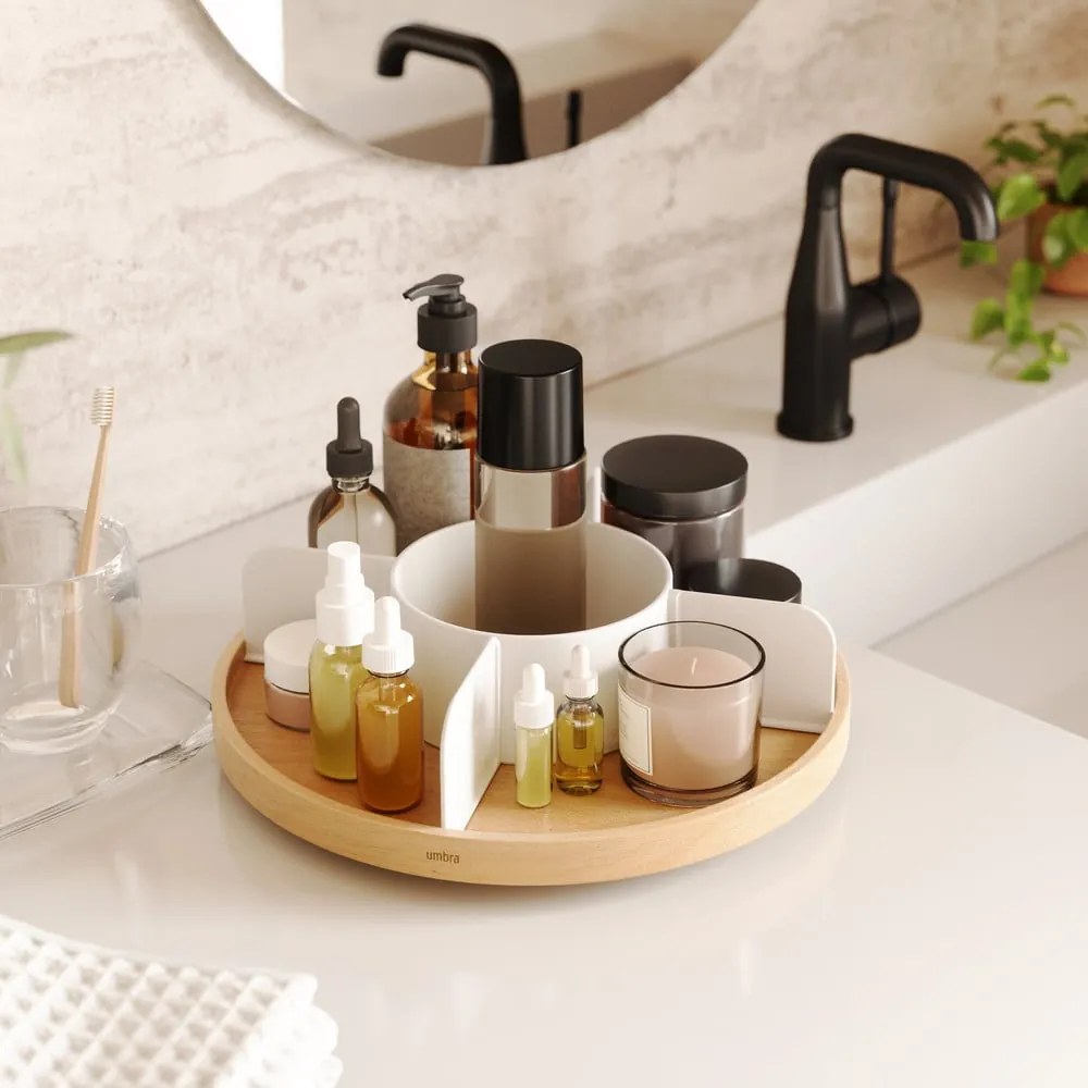 Organizer da bagno in legno in colore naturale Bellwood - Umbra