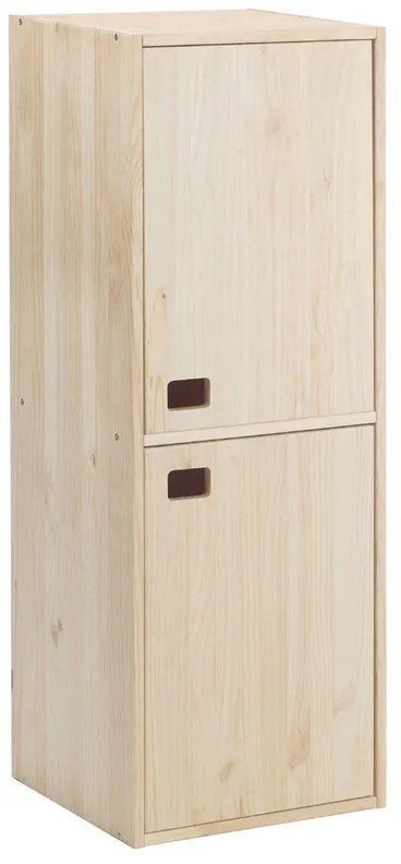 Libreria ASTIGARRAGA Dinamic 2 ripiani L 37.3 x P 33 x H 105.4 cm in legno pino naturale, portata per ripiano 51 kg