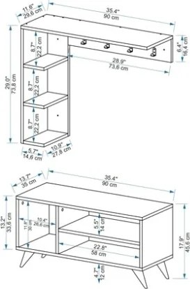Mobile Ingresso Ad Angolo Con Appendiabiti E Scarpiera Noce E Antracite Samle