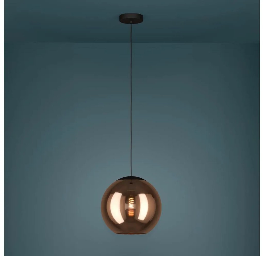 Eglo 390089 - Lampadario a sospensione con filo CORDOBA 1xE27/40W/230V rame