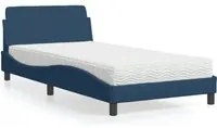 Letto con Materasso Blu 100x200 cm in Tessuto 3208350