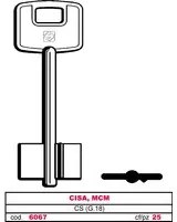 Silca chiave a doppia mappa cs (g.vas 5) cisa, mcm (25 pezzi) - Silca