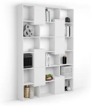 Libreria M Iacopo con ante (160,8 x 236,4 cm), Bianco Frassino