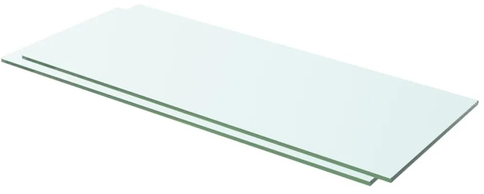 Mensole İn Vetro Trasparente 2 Pz 60x20 Cm /