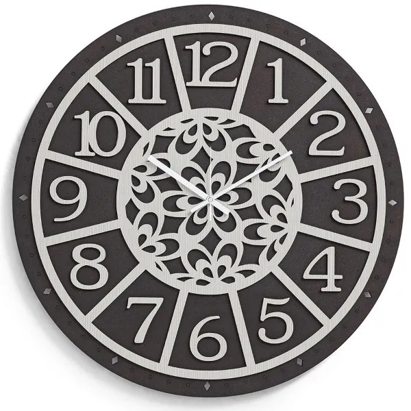 Orologio tondo D30 da parete in legno laminato RSN - NATURE