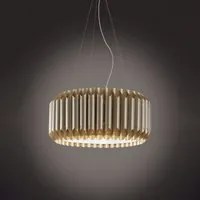 Lampadario Moderno 3 Luci Louise In Polilux Oro Made In Italy