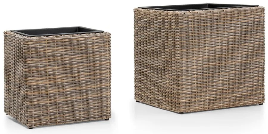 Set di 2 vasi artificiali in rattan - Bonami Essentials