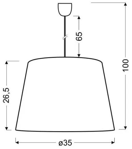 Lampadario a sospensione con filo PLATINO 1xE27/60W/230V