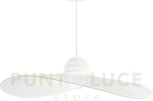Madame lampadario sospeso in metallo 110cm bianco 1 luce attacco e27